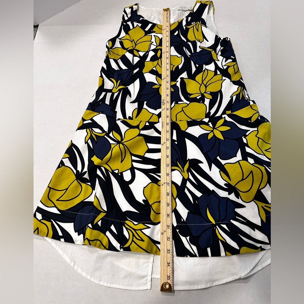 Beatrice .b Cotton-lined Blue and Yellow Floral
Sleeveless Dress-Sz 4 - Picture 7 of 13